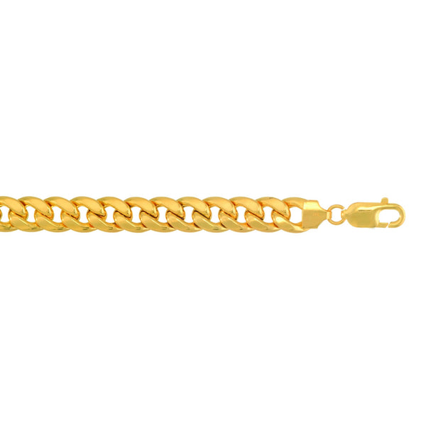 10k 9 inches Yellow Gold 9.2mm Lite Miami Cuban Link Bracelet Lobster Clasp