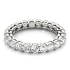 Ladies Common Prong Diamond Eternity Ring with Airline - Dia. 1.75ct