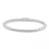 Sterling Silver and Steel Bracelet with Diamonds