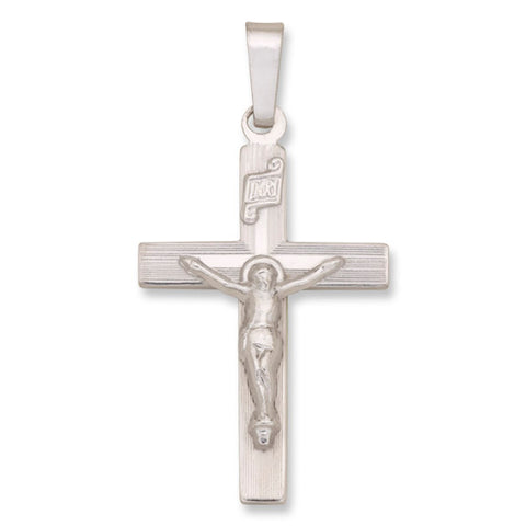 Copy of 14kt White Gold Crucifix - Hollow - 1 1/4" x 5/8"