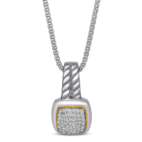 18kt Gold and Sterling Silver Pendant with Diamonds (CALL FOR PRICING AND AVAILABILITY)