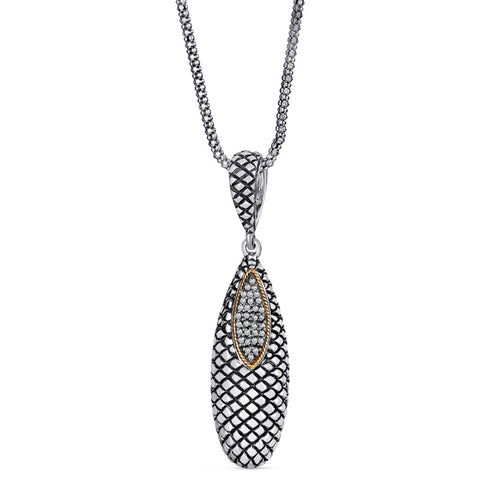18kt Gold and Sterling Silver Pendant with Diamonds (CALL FOR PRICING AND AVAILABILITY)