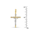 14Kt Two Tone Gold Cross Pendant