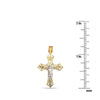 14K Two-Toned Fancy Cross Pendant