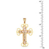 14Kt Two Tone Gold Cross