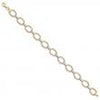 14K White and Yellow Gold Mesh Linked Bracelet