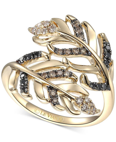 Le Vian Heavenly Feathers® Diamond Bypass Ring (1/3 ct. t.w.) in 14k Gold