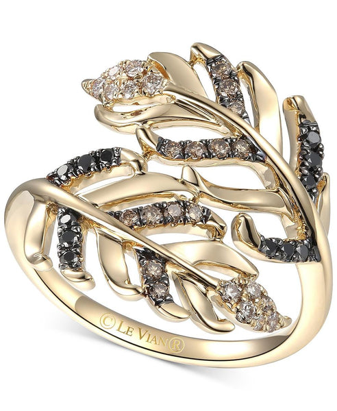 Le Vian Heavenly Feathers® Diamond Bypass Ring (1/3 ct. t.w.) in 14k Gold