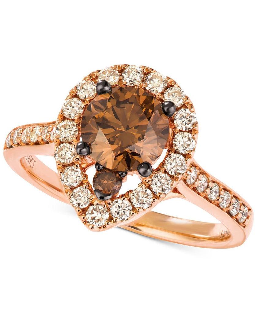 Le Vian Diamond Halo 20th Jubilee Ring (1-5/8 ct. t.w.) in 14k Rose and White Gold