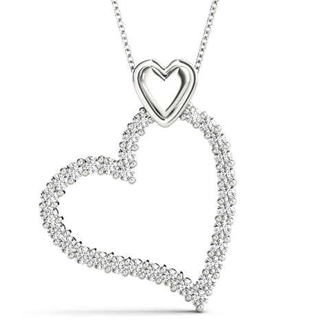 14kt Gold Diamond Heart Necklace - Dia.50ct