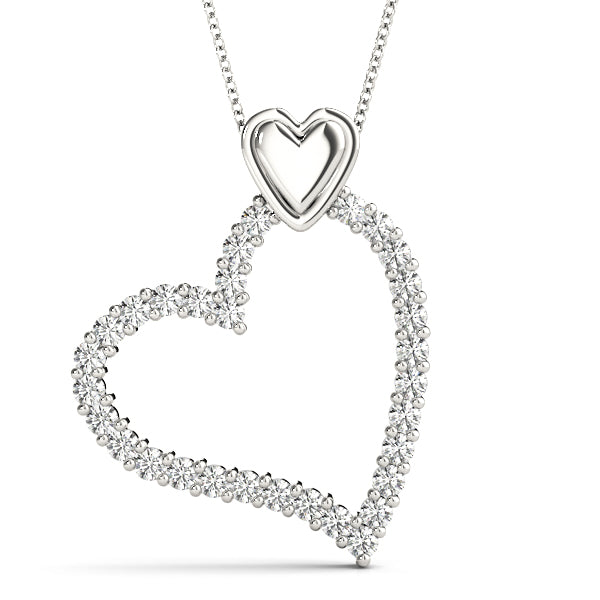 14kt Gold Diamond Heart Necklace - Dia.50ct