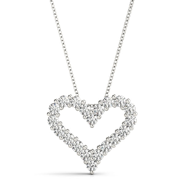 14kt Gold Diamond Heart Necklace - Dia.25ct