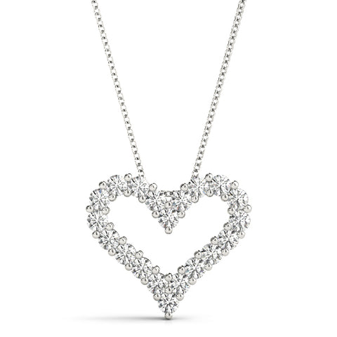 14kt Gold Diamond Heart Necklace - Dia.1ct