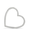 14kt White Gold Diamond Heart Necklace - Dia. .50ct