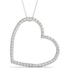 14kt White Gold Diamond Heart Necklace - Dia. .50ct