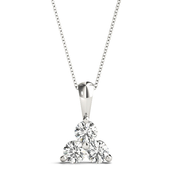 14kt Gold Three Stone Pendant - Dia.25ct