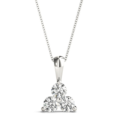 14kt Gold Three Stone Pendant - Dia.25ct