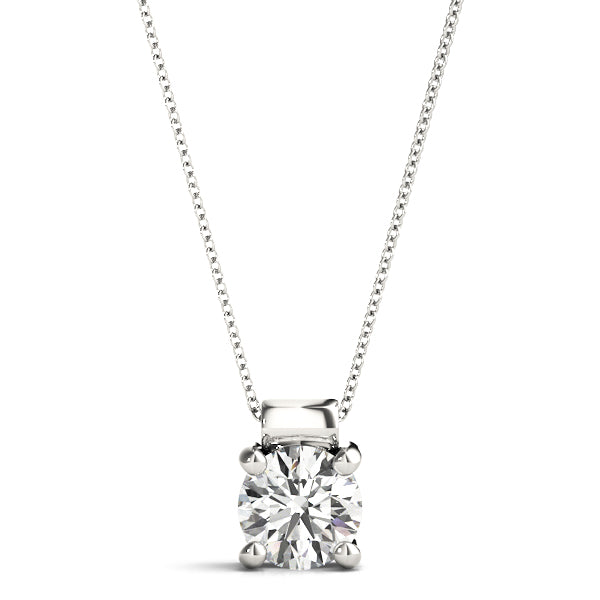 14kt Gold Diamond Solitaire Necklace - Dia.35ct
