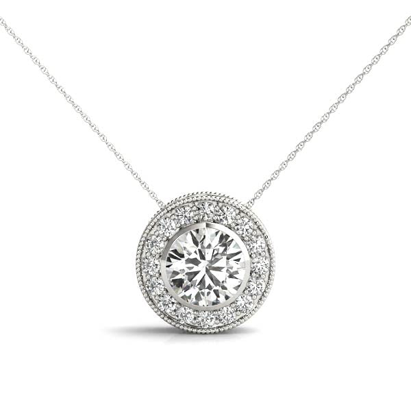 14kt Gold Diamond 'Halo' Pendant - Dia.50ct