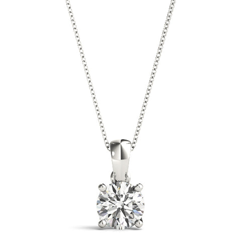 14kt Gold Diamond Solitaire Necklace - Dia.35ct
