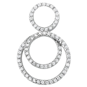 14kt Gold Diamond Pendant with Circles - Dia.75ct