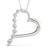 14kt Gold Diamond Heart Necklace - Dia.75ct