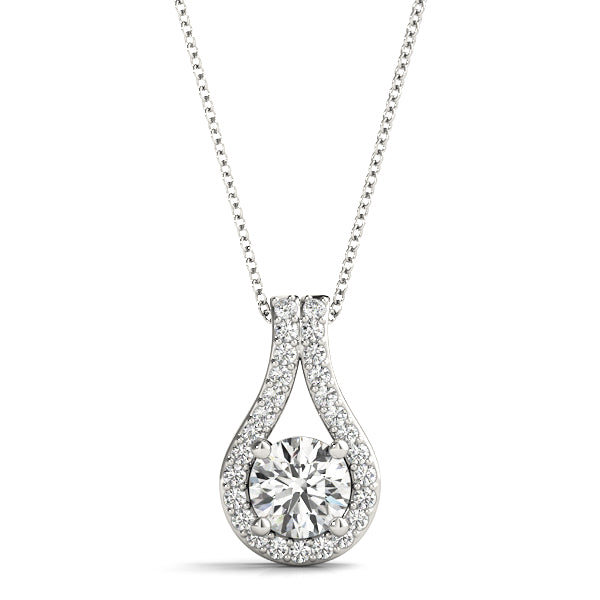 14kt Godl Diamond Solitaire Necklace - Dia.40ct