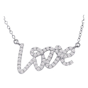 14kt Gold 'Love' Necklace with Diamonds - Dia.35ct