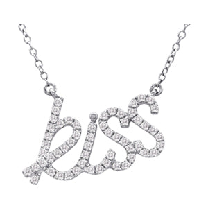14kt White Gold 'Kiss' Necklace with Diamonds - Dia.30ct