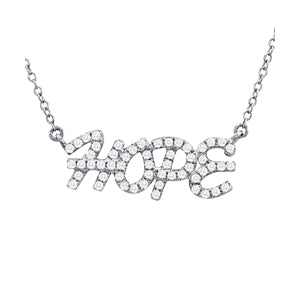 14kt White Gold 'Hope' Necklace with Diamonds - Dia.30ct