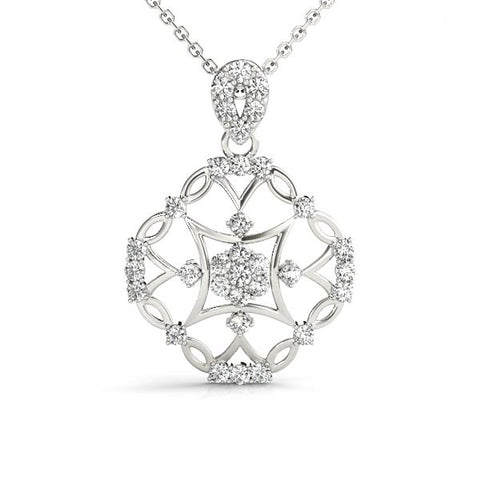 14kt Gold Vintage Style Diamond Pendant - Dia.25ct