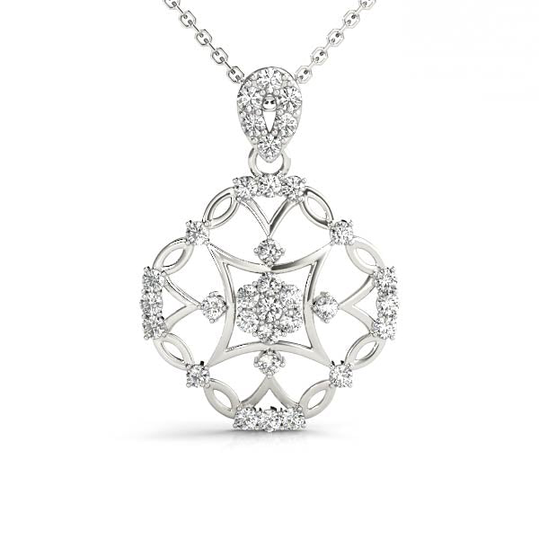 14kt Gold Vintage Style Diamond Pendant - Dia.25ct