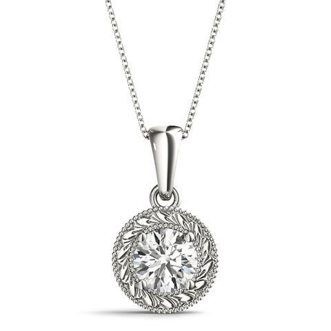 14kt Gold Diamond Solitaire Necklace - Dia.50ct