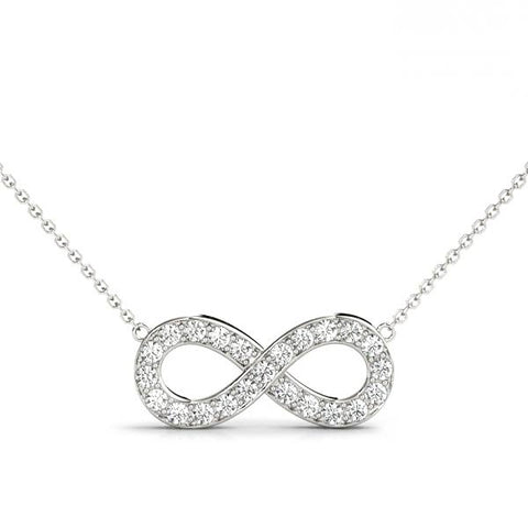14kt Gold Infinity Necklace - Dia.32ct