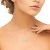14kt Gold Infinity Diamond Necklace - D.12ct