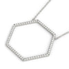 14kt Gold Hexagon Shape Diamond Pendant - Dia.33ct