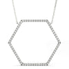 14kt Gold Hexagon Shape Diamond Pendant - Dia.33ct