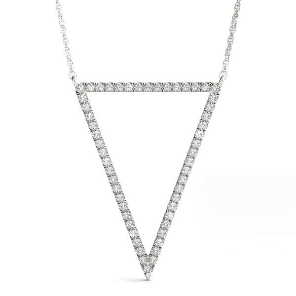14kt Gold V Shape Diamond Pendant - Dia.25ct