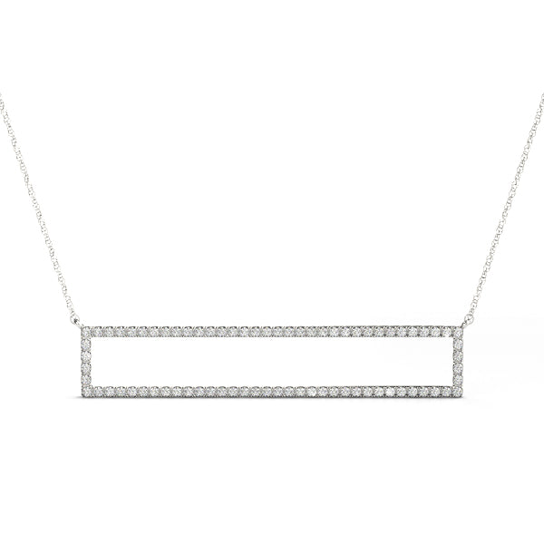 14kt Gold Rectangular Diamond Necklace - Dia.38ct