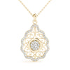 14kt White Gold Vintage Style Diamond Necklace - Dia.28ct