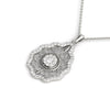 14kt White Gold Vintage Style Diamond Necklace - Dia.28ct