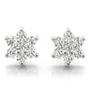 14kt Gold Diamond Cluster Earrings - D.20ct