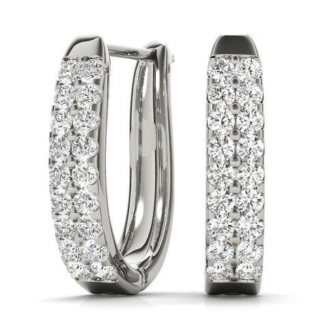 14kt Gold Diamond Earrings - D.50ct