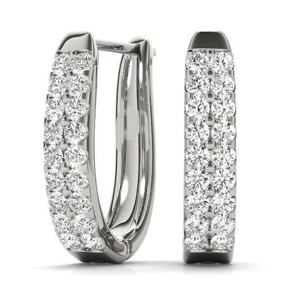 14kt Gold Diamond Earrings - D.50ct