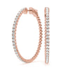 14kt Gold Dimaond Hoop Earrings - 29mm - .50ct