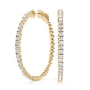 14kt Gold Diamond Hoop Earrings - 35mm - 1ct.