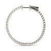 14kt Gold Dimaond Hoop Earrings - 29mm - .50ct
