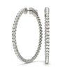 14kt Gold Diamond Hoop Earrings - 35mm - 1ct.