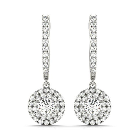 14kt Gold Hanging Diamond Earrings - Dia.1ct