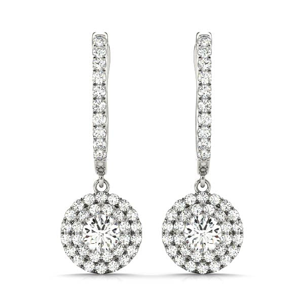 14kt Gold Hanging Diamond Earrings - Dia.1ct